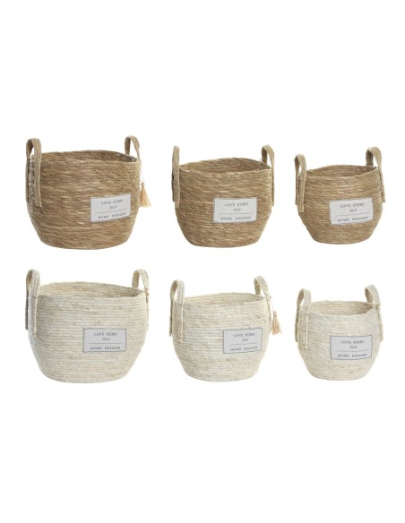 CESTA SET 3 FIBRA SEAGRASS 32X32X28 2 SURT.