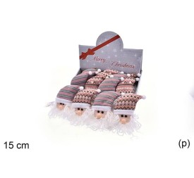 COLGANTE MUÑECO PAPA NOEL ROJO 2 SURTIDO