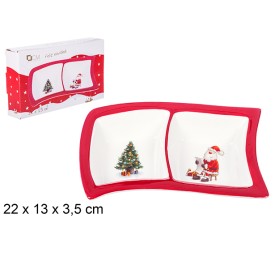 ENTREMESERA CERAMICA NAVIDAD 22x13cm