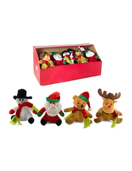 COLGANTE PELUCHE DE NAVIDAD 17CM 4 SURTI