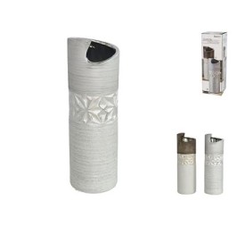 JARRÓN TITÁN 10X30CM GRÉS ORO/PLATA SURT