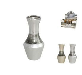 JARRÓN PLUTÓN 6,5X15CM GRÉS ORO/PLATA SU