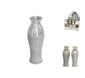 JARRÓN REA 6,5X18CM GRÉS ORO/PLATA SURTI