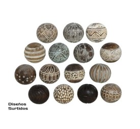 BOLA DECORATIVA 7,5CM DIA. - MADERA