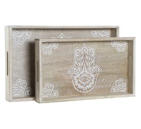 BANDEJA SET 2 MANGO 43,5X27X5,5 HAMSA DECAPE