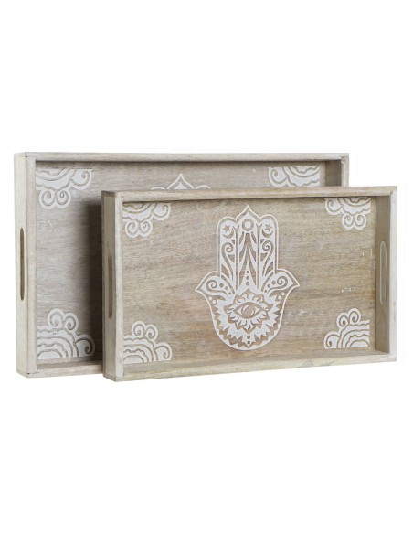 BANDEJA SET 2 MANGO 43,5X27X5,5 HAMSA DECAPE