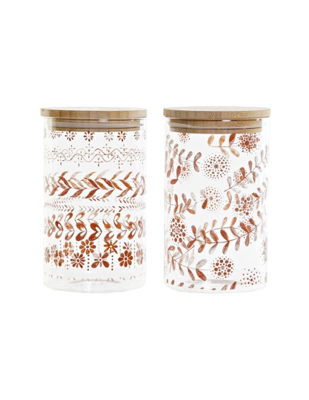 BOTE BOROSILICATO BAMBU 10X10X17 1000 2 SURT.