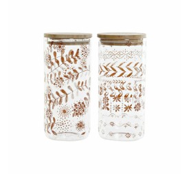 BOTE BOROSILICATO BAMBU 10X10X22 1400 2 SURT.