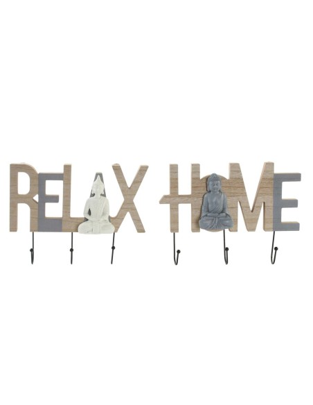 PERCHERO PARED MADERA 28X4X21 HOME & RELAX 2 SURT.