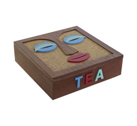CAJA INFUSIONES MDF 24X24X7 MARRON