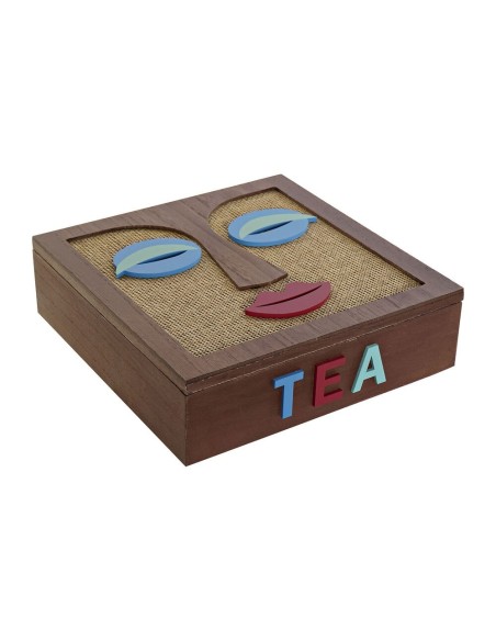 CAJA INFUSIONES MDF 24X24X7 MARRON