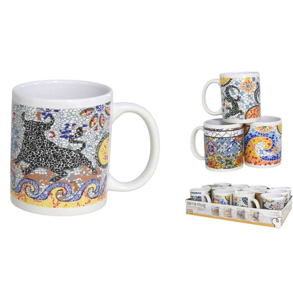 JARRA MUG SPAIN 330 ML 4 SURTI. CERAMICA