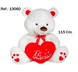 OSITO TE QUIERO CORAZON PIES 80CM. (1)(2)