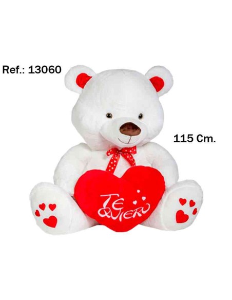 OSITO TE QUIERO CORAZON PIES 80CM. (1)(2)