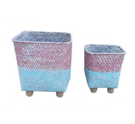 S/2 CESTOS (16*19 / 12*16) (AZUL-ROSA)