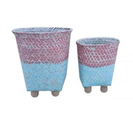 S/2 CESTOS (17*20 / 13*16) (AZUL-ROSA)
