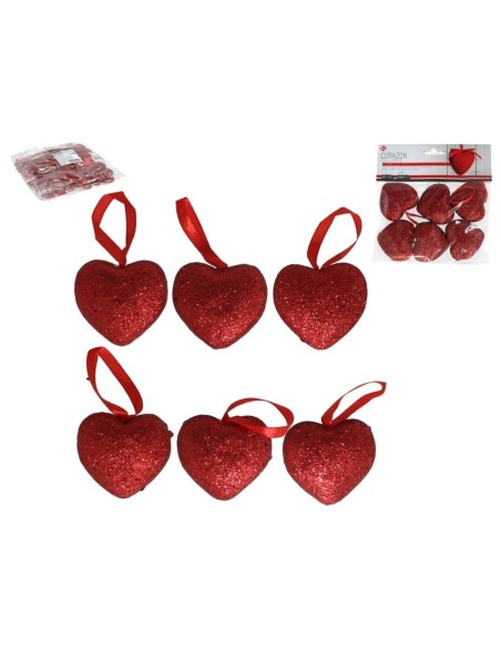 CORAZON COLGANTE X6  LOVE 5X4,5X2CM