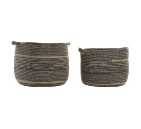 CESTA SET 2 ALGODON JUTE 32X32X32 GRIS
