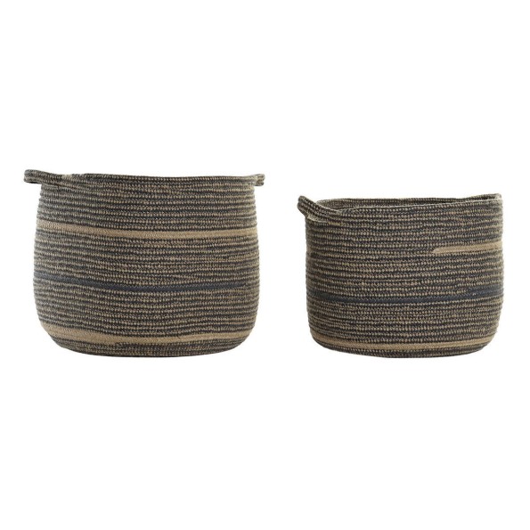 CESTA SET 2 ALGODON JUTE 32X32X32 GRIS