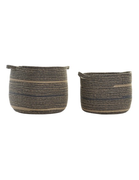 CESTA SET 2 ALGODON JUTE 32X32X32 GRIS