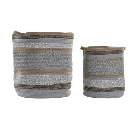 CESTA SET 2 ALGODON JUTE 40X40X45 27X37 GRIS