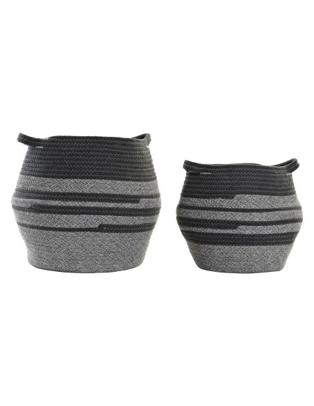 CESTA SET 2 ALGODON 30X30X37 24X30 GRIS