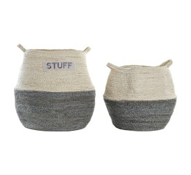 CESTA SET 2 FIBRA MAIZ 30X30X38 GRIS