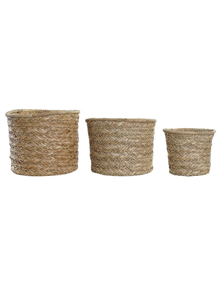 CESTA SET 3 FIBRA SEAGRASS 34X30X28 NATURAL