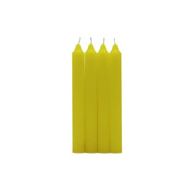 PACK 4 VELAS CILINDRICA AMARILLO