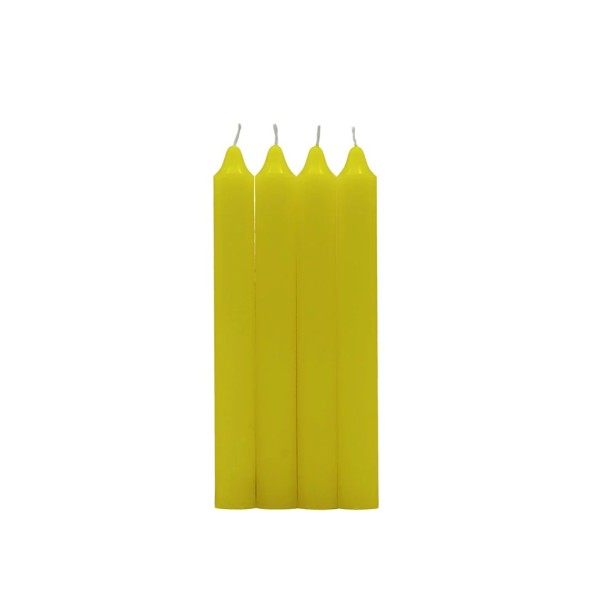 PACK 4 VELAS CILINDRICA AMARILLO