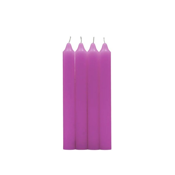 PACK 4 VELAS CILINDRICA, LILA