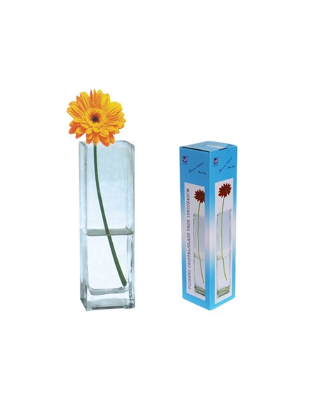 FLORERO CRISTAL 10X10X40CM