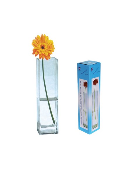 FLORERO CRISTAL 10X10X45CM