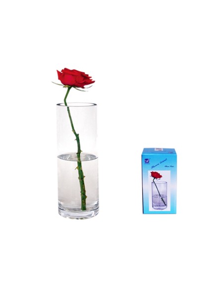 FLORERO CRISTAL RED 8X15CM