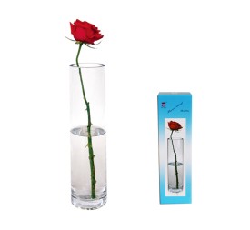 FLORERO CRISTAL RED 8X30CM