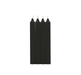 PACK 4 VELAS CILINDRICA, NEGRO