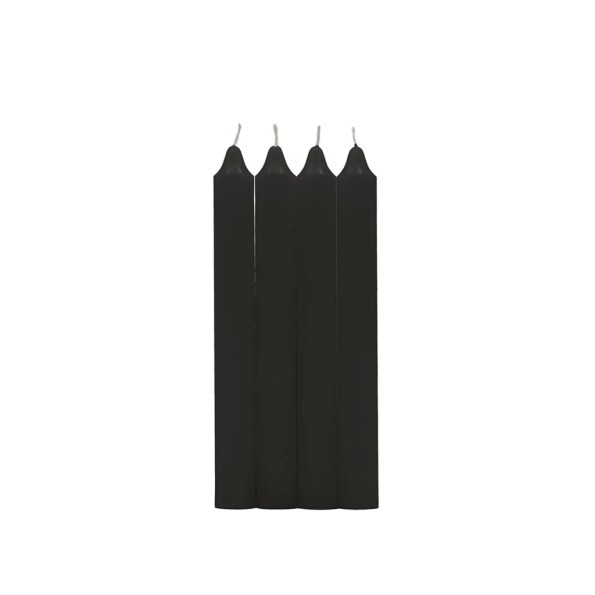 PACK 4 VELAS CILINDRICA, NEGRO