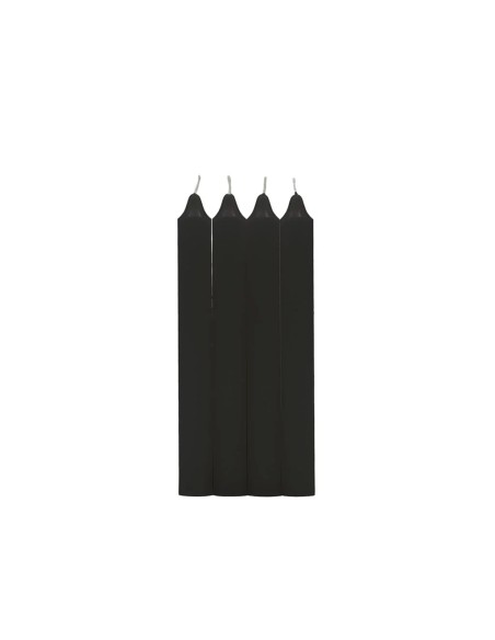PACK 4 VELAS CILINDRICA, NEGRO PACK 4 VELAS CILINDRICA, NEGRO