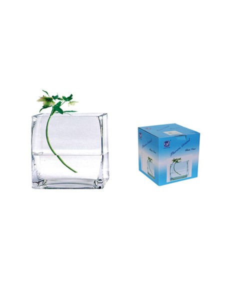 FLORERO CRISTAL 14X14X14CM