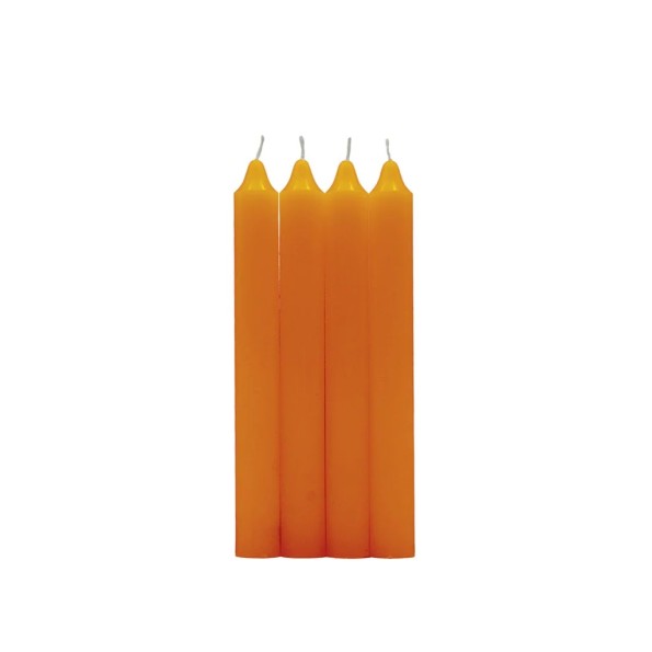 PACK 4 VELAS CILINDRICAS NARANJA