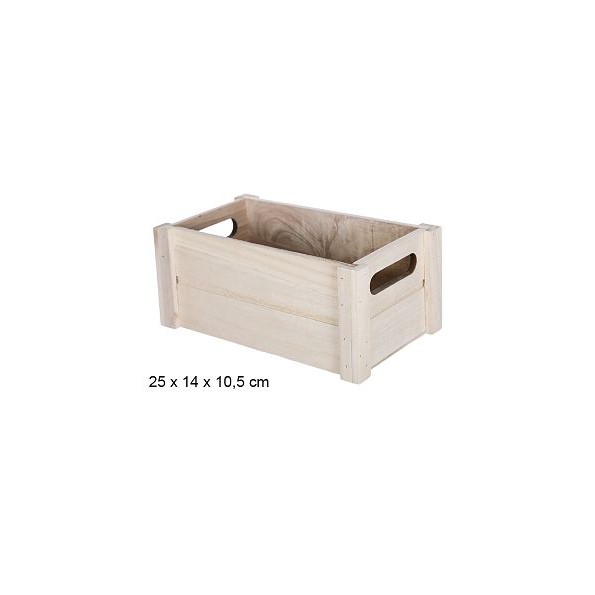 CAJA MADERA NATURAL 25x14x10.5cm