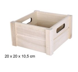 CAJA MADERA NATURAL 20x20x10.5cm