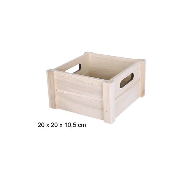 CAJA MADERA NATURAL 20x20x10.5cm