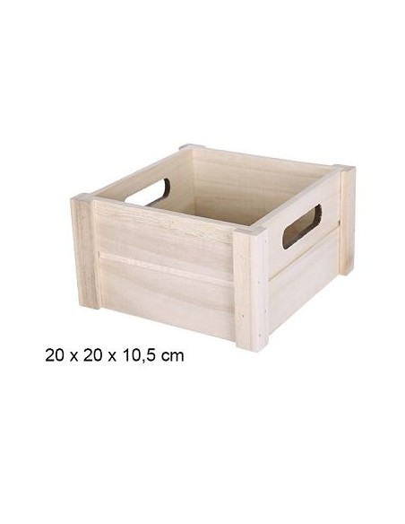 CAJA MADERA NATURAL 20x20x10.5cm