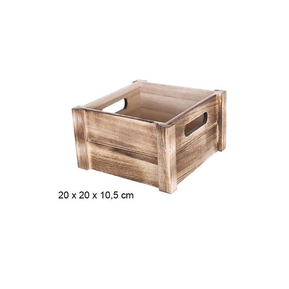 CAJA MADERA VINTAGE 20x20x10.5cm