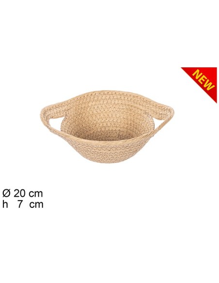 CESTA CUERDA PAPEL NATURAL CON ASAS