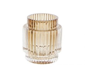 PORTAVELA CRISTAL 7X7X8 AMBAR