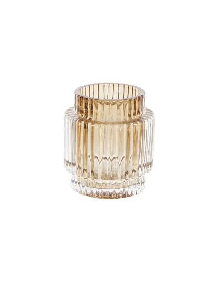 PORTAVELA CRISTAL 7X7X8 AMBAR