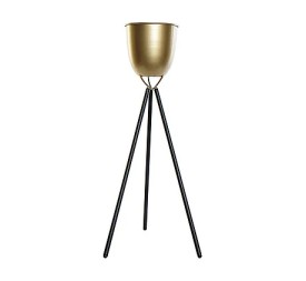 MACETERO METAL 26X23X60 DORADO