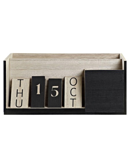 ORGANIZADOR MDF 30X15X14 CALENDARIO NEGRO